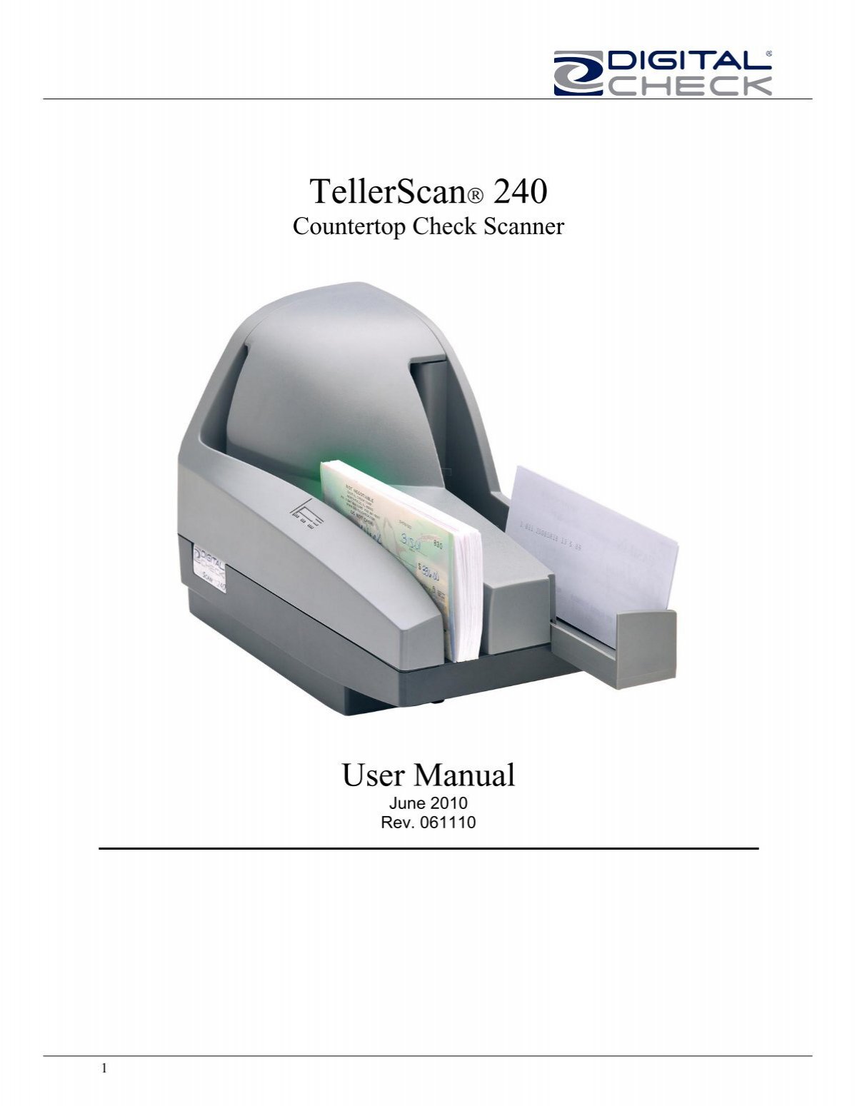 Digital Check TellerScan 240 çek scanner ürün görseli